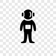 Astronaut Ingravity vector icon isolated on transparent background, Astronaut Ingravity transparency logo design