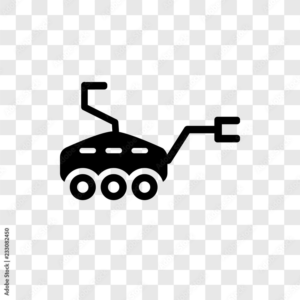 Poster mars rover vector icon isolated on transparent background, mars rover transparency logo design