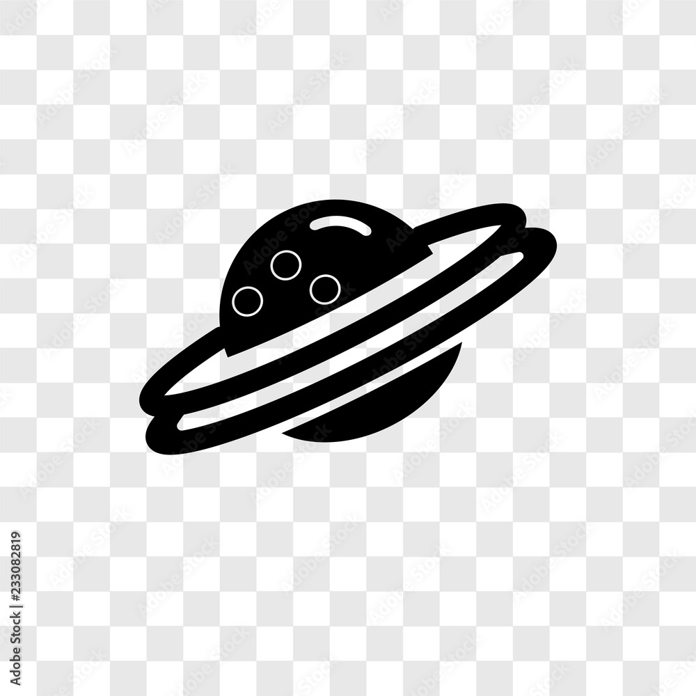 Poster saturn vector icon isolated on transparent background, saturn transparency logo design