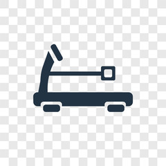 Treadmill vector icon isolated on transparent background, Treadmill transparency logo design