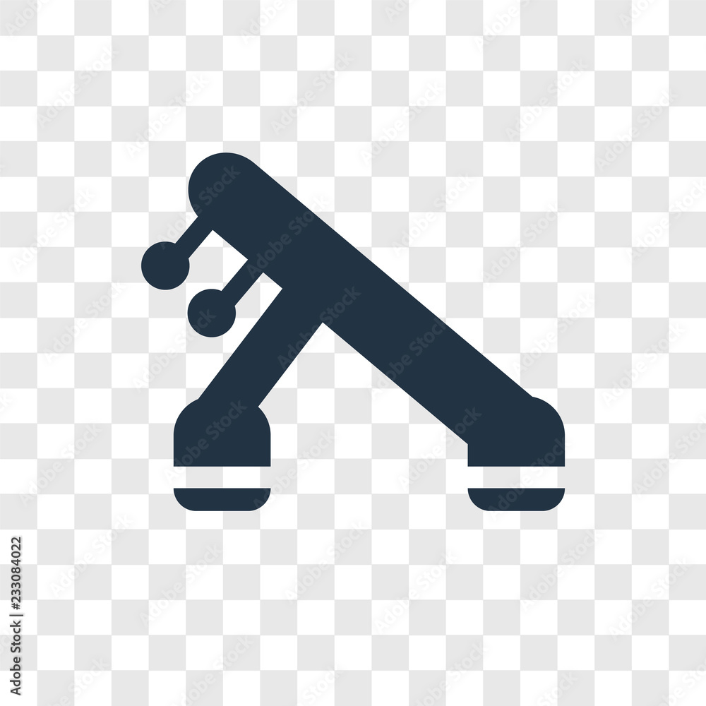 Poster machine vector icon isolated on transparent background, machine transparency logo design