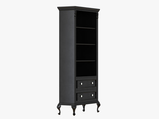 Black bookcase 3d rendering © jockermax3d
