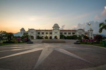  view at ipoh town,malaysia during sunset. soft focus,blur due to long exposure. visible noise due to high ISO.