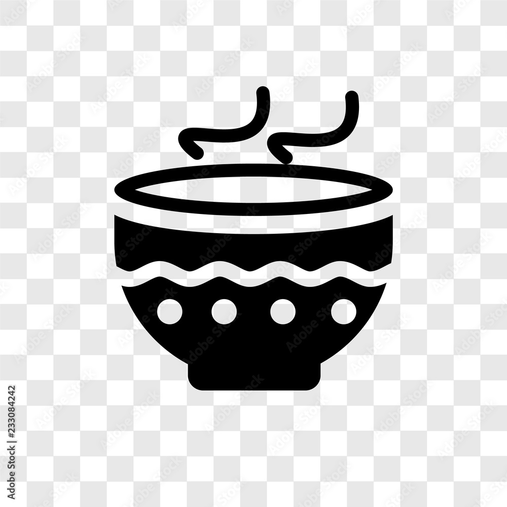 Poster soup vector icon isolated on transparent background, soup transparency logo design