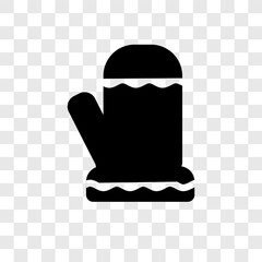 Glove vector icon isolated on transparent background, Glove transparency logo design