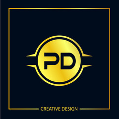 Initial Letter PD Logo Template Vector Design