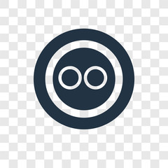 Button vector icon isolated on transparent background, Button transparency logo design