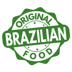Original brazilian food sign or stamp