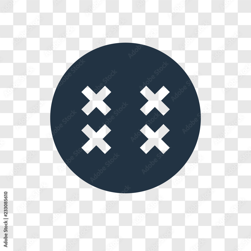 Poster button vector icon isolated on transparent background, button transparency logo design