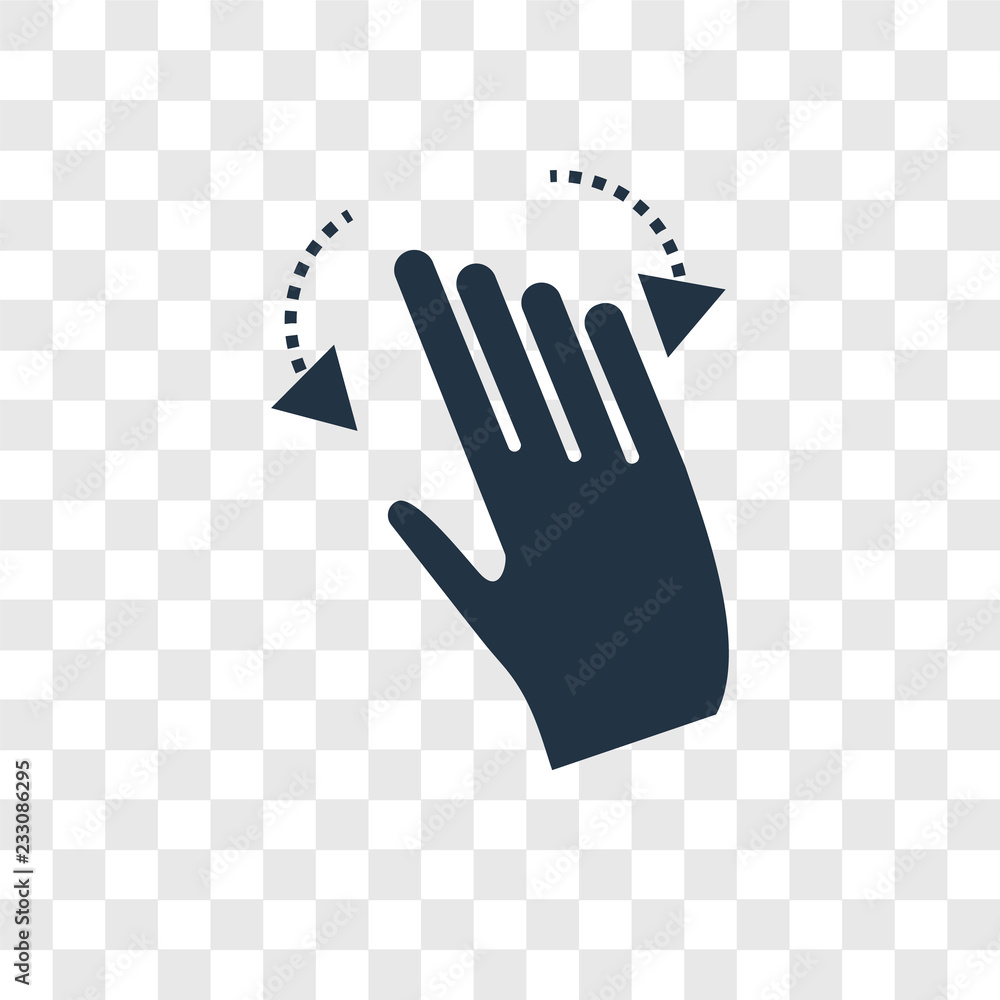 Poster rotate vector icon isolated on transparent background, rotate transparency logo design