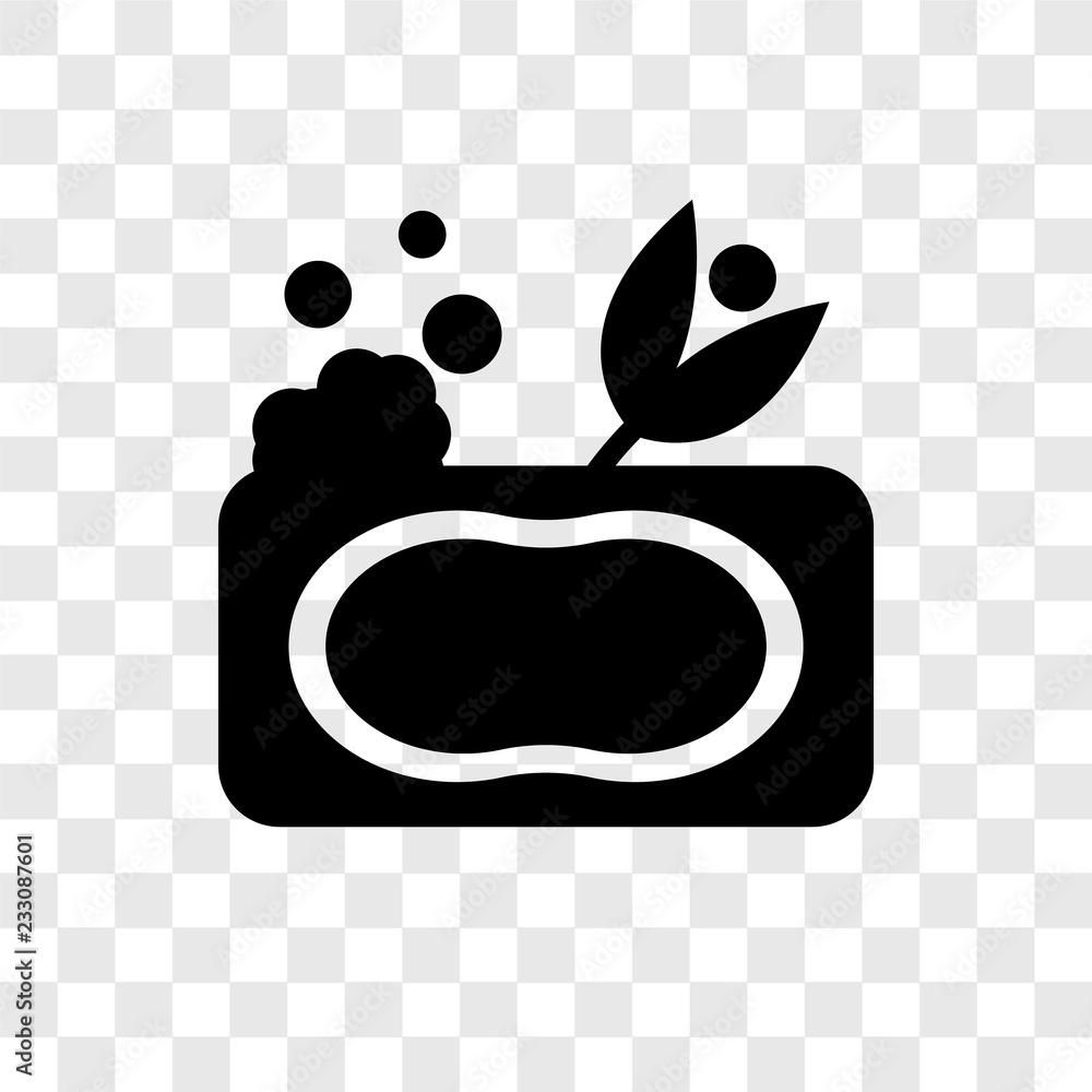 Poster soap vector icon isolated on transparent background, soap transparency logo design