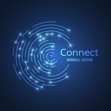 Abstract Network Connection. Icon Logo Design. Vector Illustration