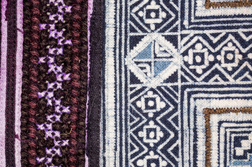 Fabric woven by Hmong tribal women  - Luang Prabang, Laos
