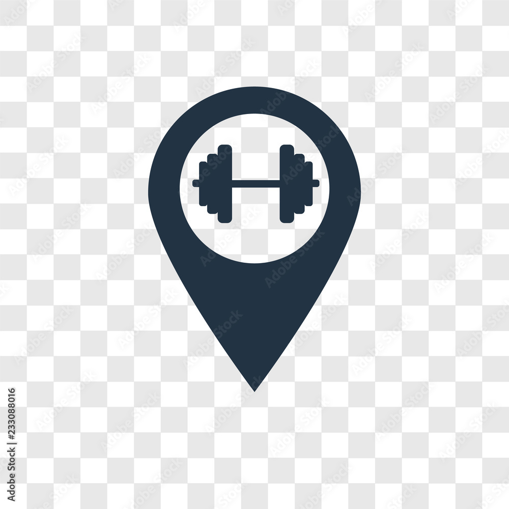 Poster location vector icon isolated on transparent background, location transparency logo design