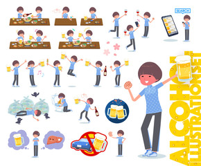 flat type Mash hair women Sportswear_alcohol