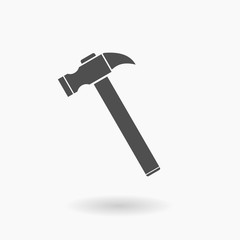 Hammer Tool Icon Vector Illustration