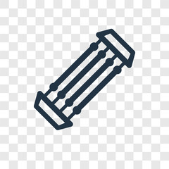 Chest expander vector icon isolated on transparent background, Chest expander transparency logo design