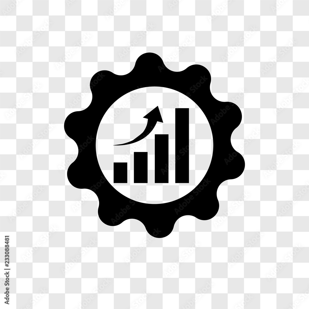 Poster efficiency vector icon isolated on transparent background, efficiency transparency logo design