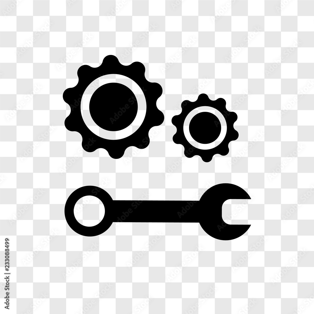 Poster technical support vector icon isolated on transparent background, technical support transparency log