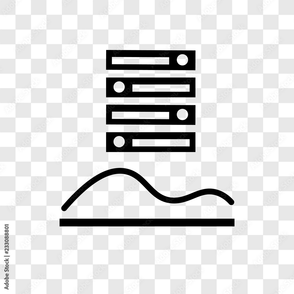 Poster data vector icon isolated on transparent background, data transparency logo design