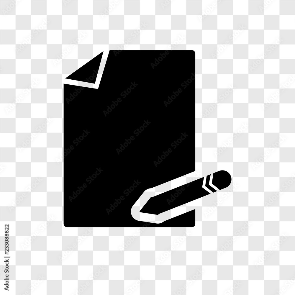 Poster file vector icon isolated on transparent background, file transparency logo design