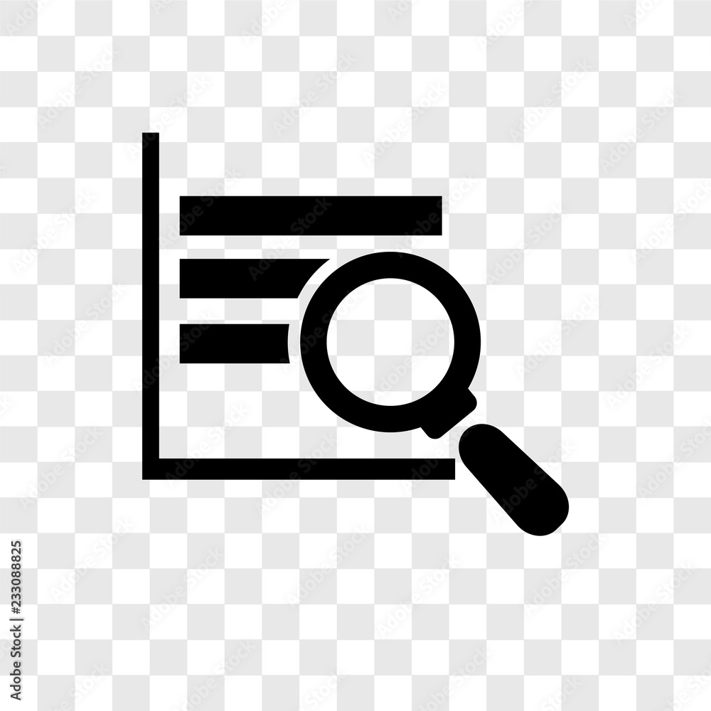 Poster analytics vector icon isolated on transparent background, analytics transparency logo design