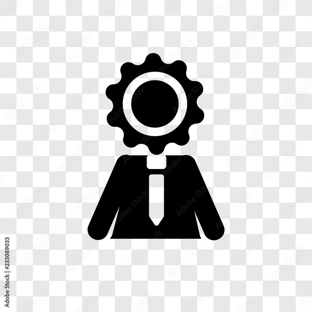 Aufkleber intelligence vector icon isolated on transparent background, intelligence transparency logo design