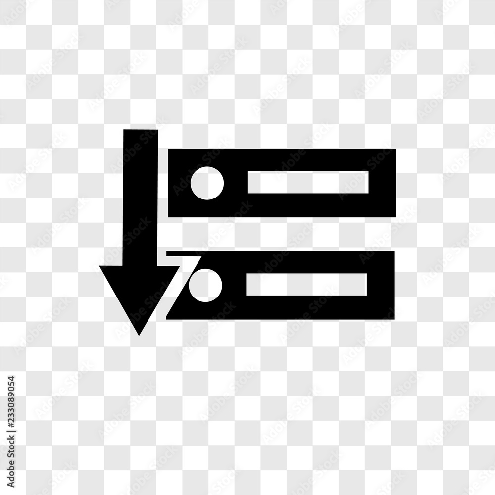 Poster backup vector icon isolated on transparent background, backup transparency logo design