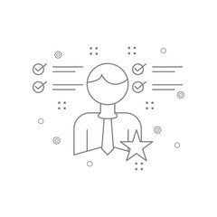 check, do, list, businessman icon. Element of ai icons for mobile concept and web apps. Thin line check, do, list, businessman icon can be used for web and mobile