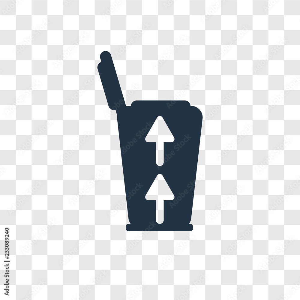 Poster garbage vector icon isolated on transparent background, garbage transparency logo design