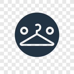 Hanger vector icon isolated on transparent background, Hanger transparency logo design