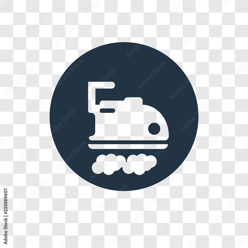 Poster ironing vector icon isolated on transparent background, ironing transparency logo design