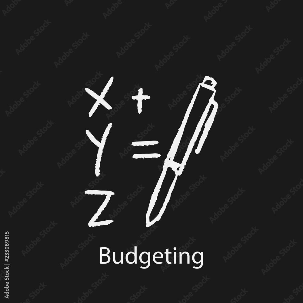 Poster budgeting icon. element of finance icon for mobile concept and web apps. hand drawn budgeting icon c
