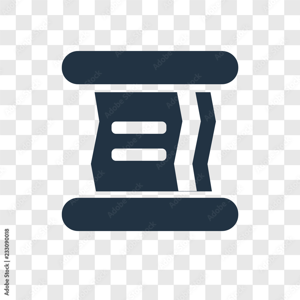 Poster paper vector icon isolated on transparent background, paper transparency logo design