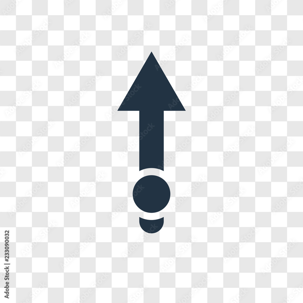 Poster arrow vector icon isolated on transparent background, arrow transparency logo design