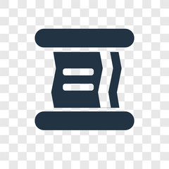 Paper vector icon isolated on transparent background, Paper transparency logo design