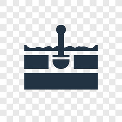 Fossil vector icon isolated on transparent background, Fossil transparency logo design