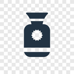 Vase vector icon isolated on transparent background, Vase transparency logo design