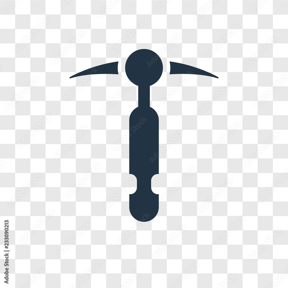 Poster pick vector icon isolated on transparent background, pick transparency logo design