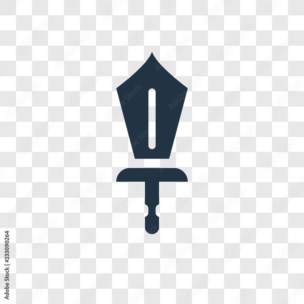 Poster Swords vector icon isolated on transparent background, Swords transparency logo design