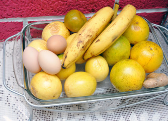 frutas huevos