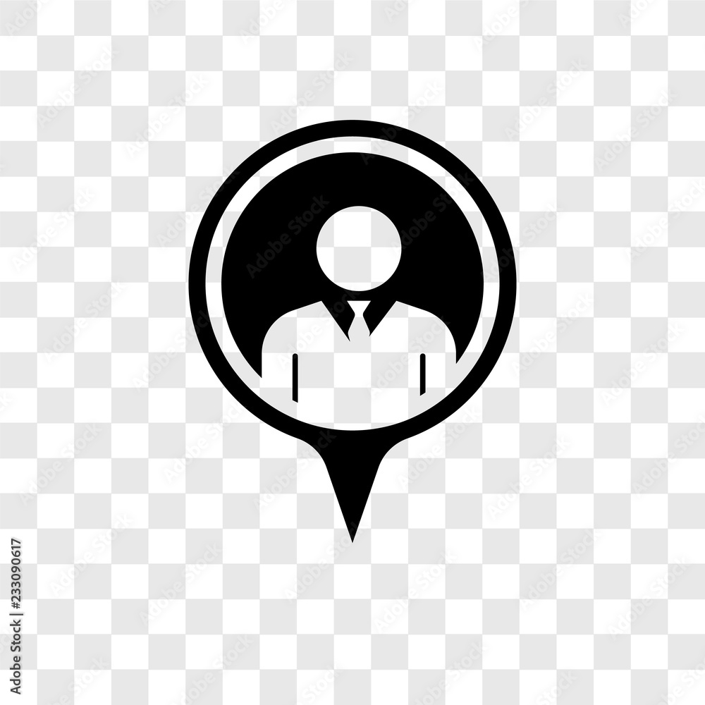 Poster follower vector icon isolated on transparent background, follower transparency logo design