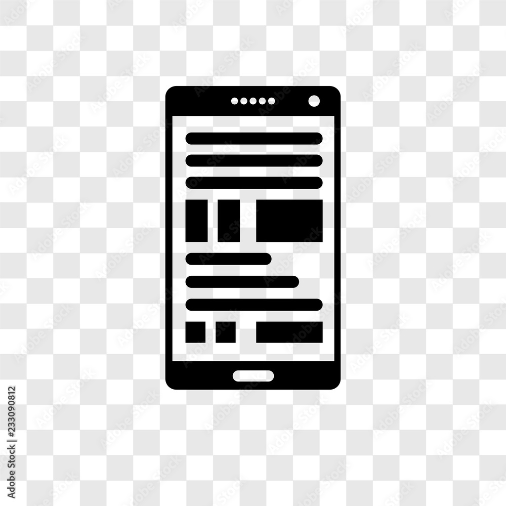 Poster blog vector icon isolated on transparent background, blog transparency logo design