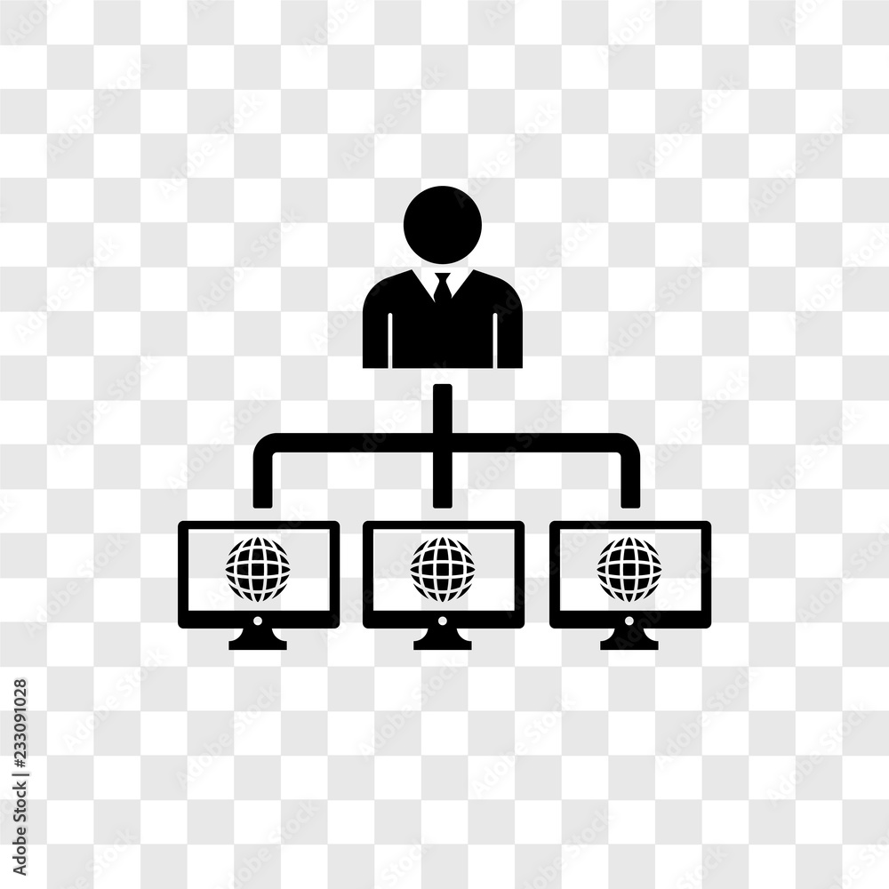 Poster network vector icon isolated on transparent background, network transparency logo design