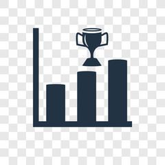 Graph bar vector icon isolated on transparent background, Graph bar transparency logo design