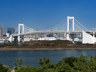 Obraz premium 東京港とレインボーブリッジ