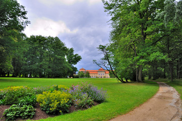 Nature of summer park of Schloss Fasanarie in Fulda, Hessen, Ger