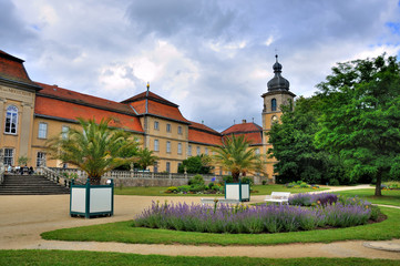 Nature of summer park of Schloss Fasanarie in Fulda, Hessen, Ger