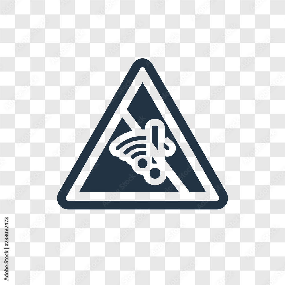 Poster no wifi vector icon isolated on transparent background, no wifi transparency logo design