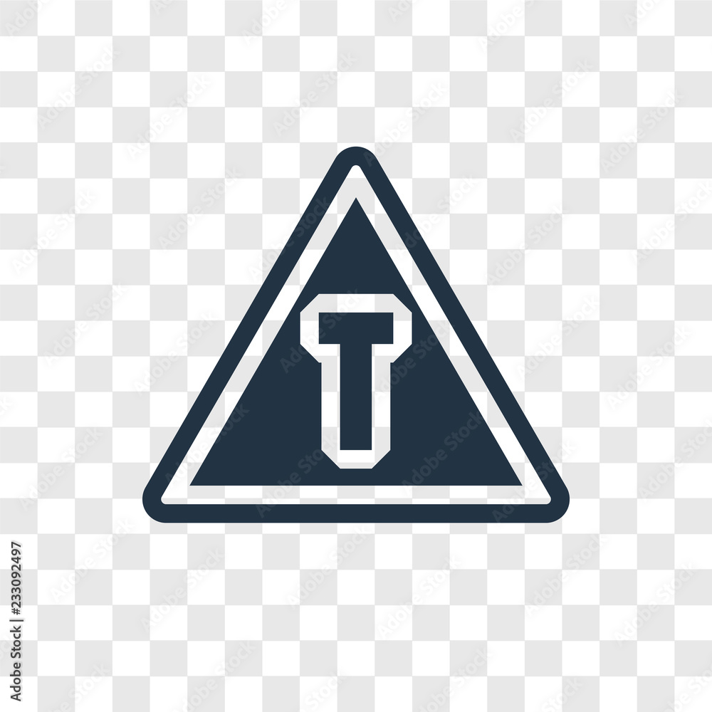 Poster junction vector icon isolated on transparent background, junction transparency logo design